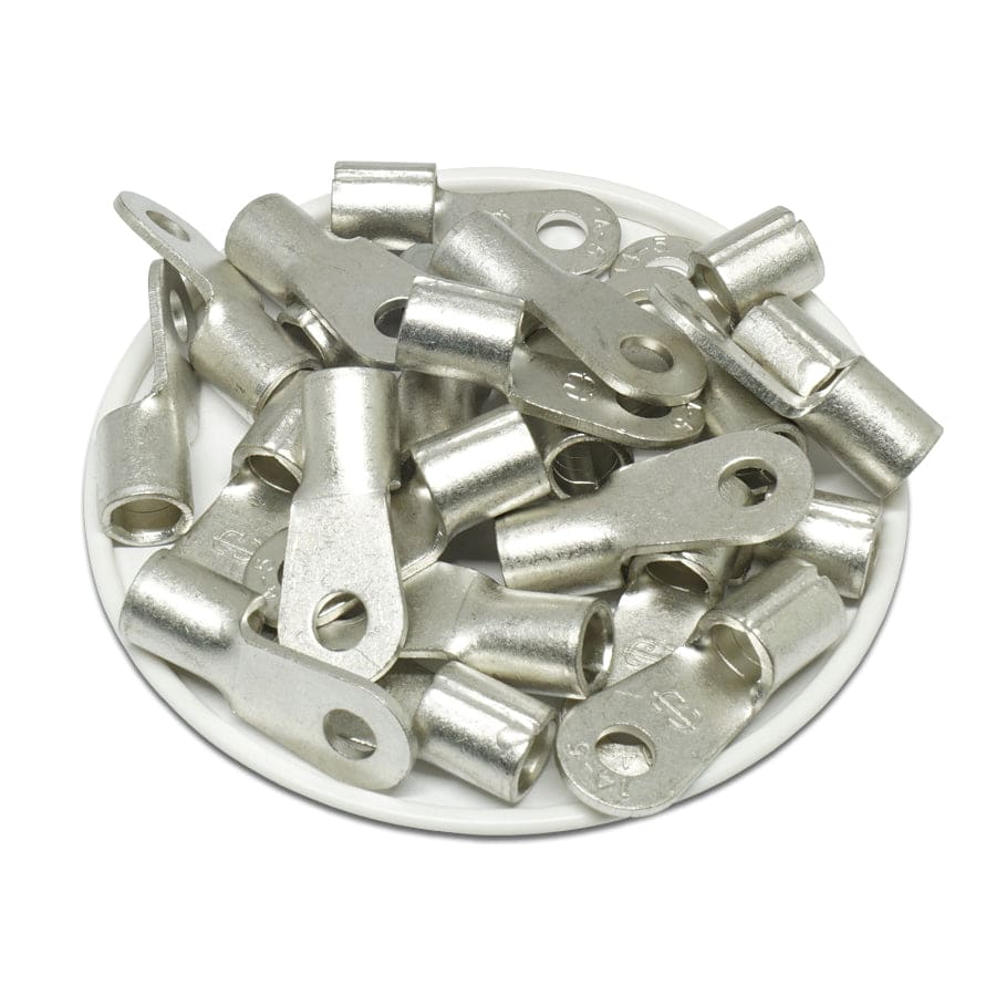 RNB14-5 - 6 AWG Non Insulated Ring Terminals, #10 Stud, UL Recognized, 25 Pieces