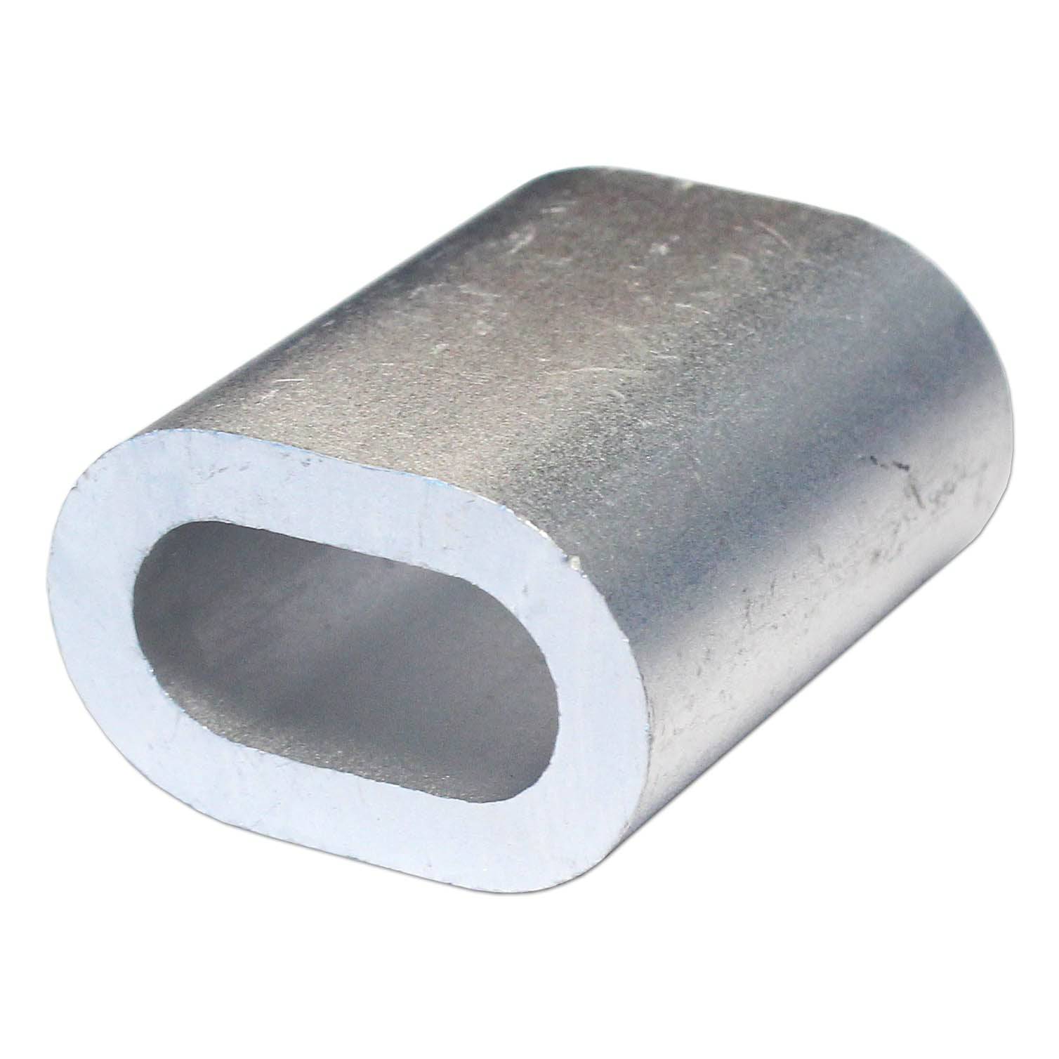 FD710804 - 5/32" Conductor Rope Swage Sleeves, Oval Shape, Aluminum, 10 piezas