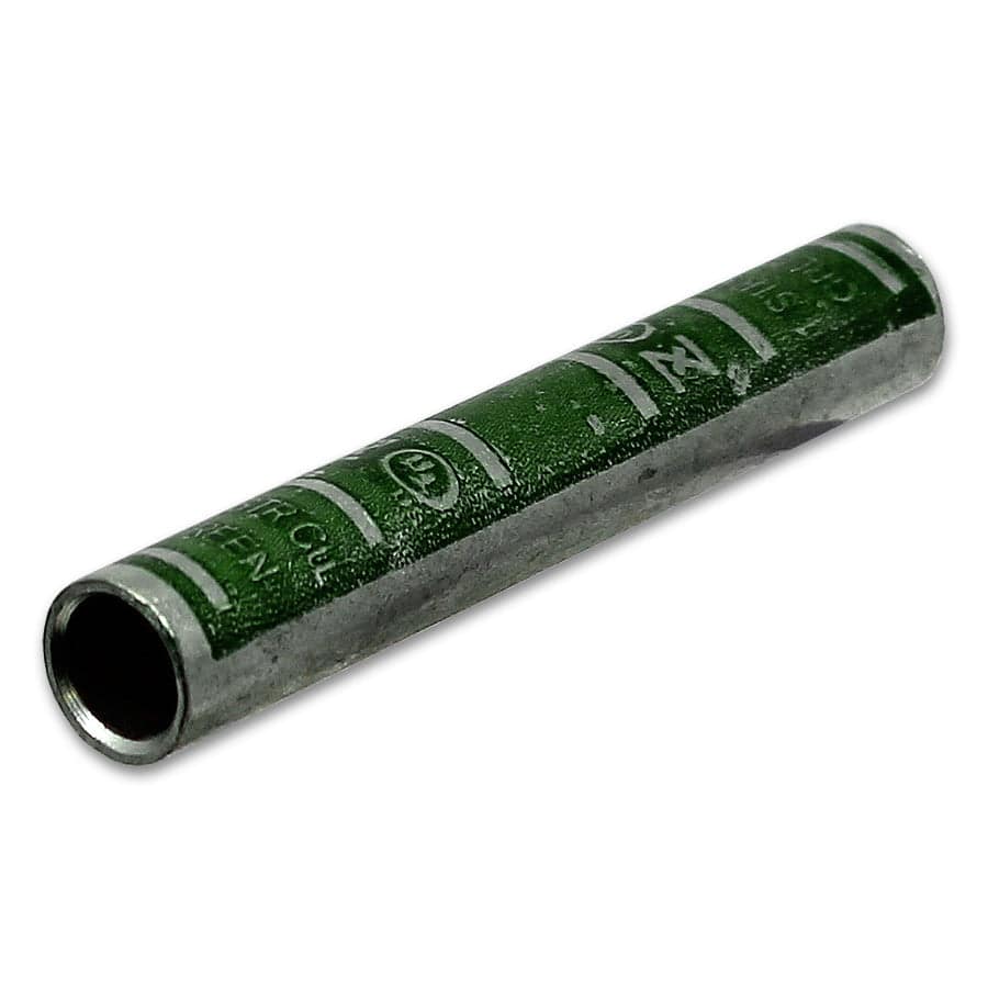 LC1 - 1 AWG De cobre Compression Splice Conectores, Barril largo, Verde, 1 pieza