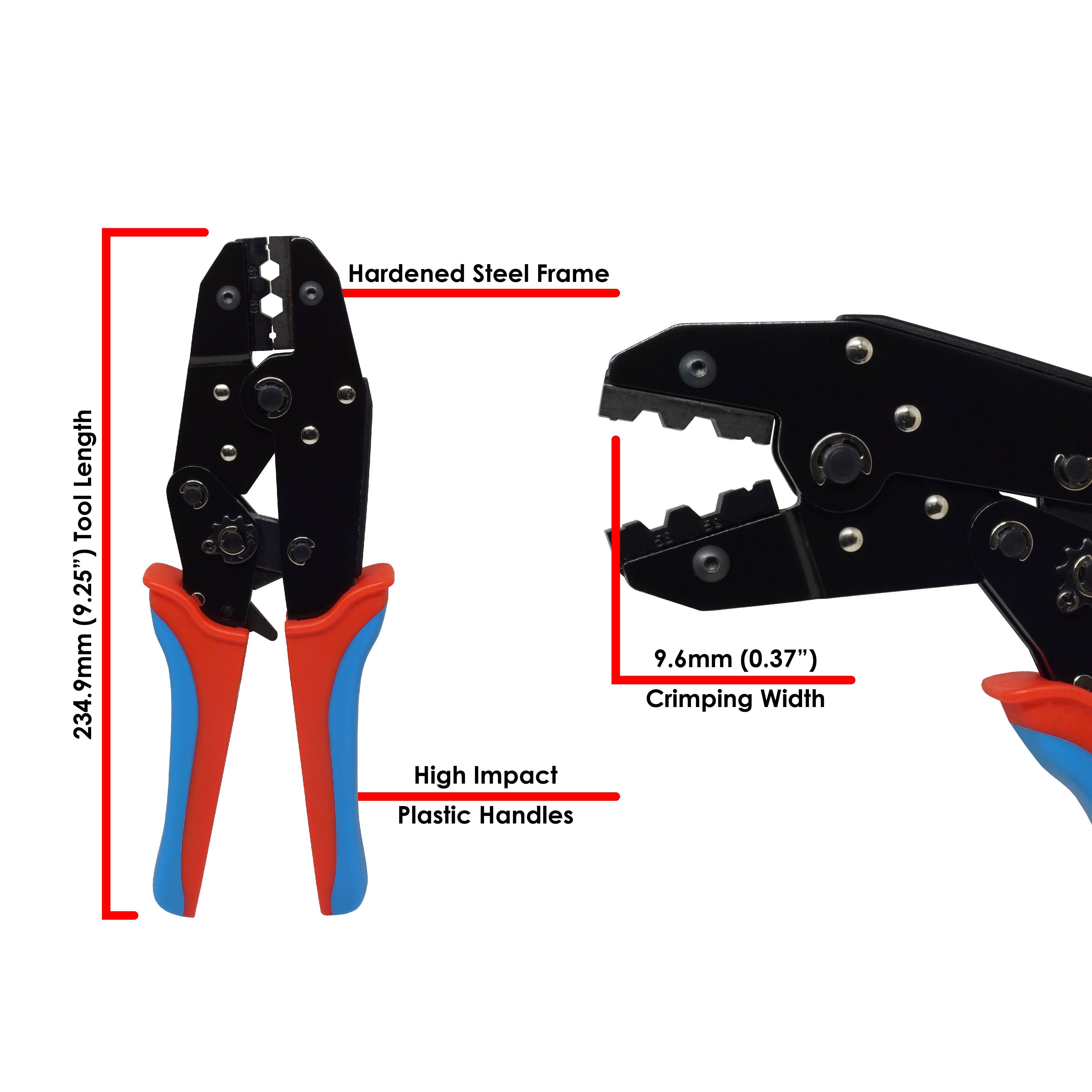 FDT1008111 Coaxial Crimper - Range: 6.5mm (.256"), 5.4mm (.212"), 1.72mm (.067")