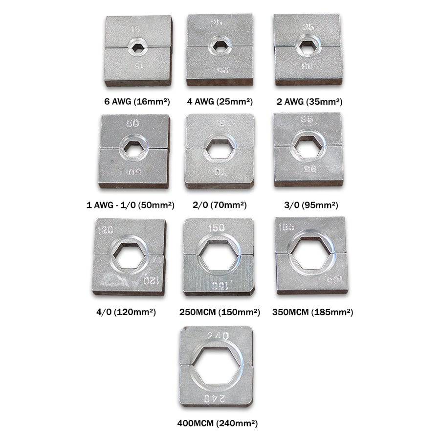 FDH16240 - 6 AWG a 450MCM Hydraulic Herramienta de crimpado Kit para Cable Lugs & Splices, Hexagonal Perfil, 1 Kit