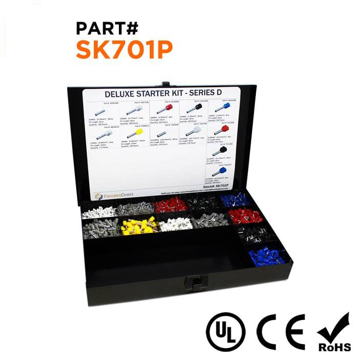 SK701P - 22 a 10 AWG Punteras Deluxe Kit, 3,450-piezas, Series D, 1 Kit