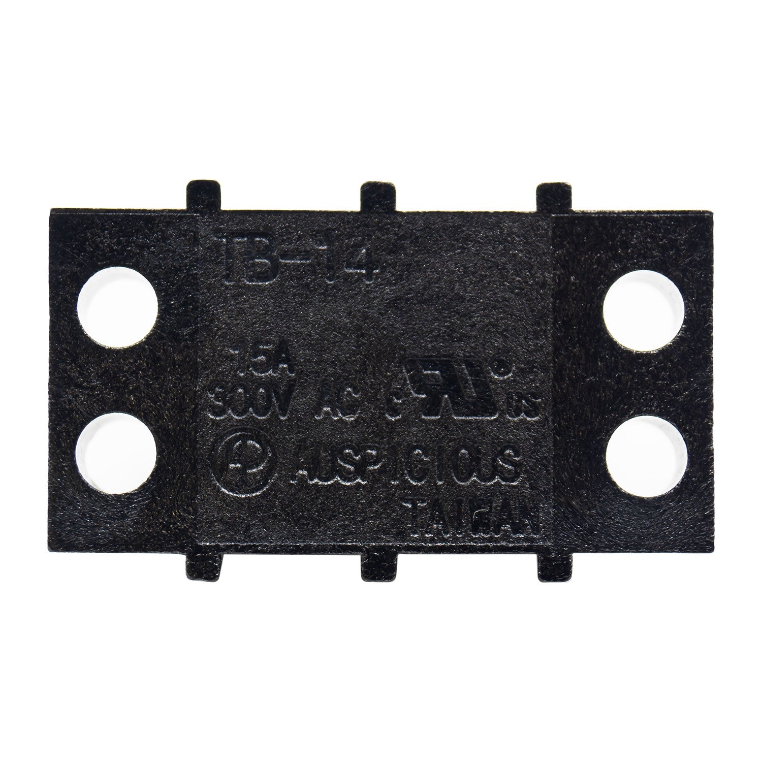 TB14-3P - Barrier Strip Terminal Block, Terminal Strip, 3 Pole, Double Row, 15A, 300V, UL Approved, 1 Piece