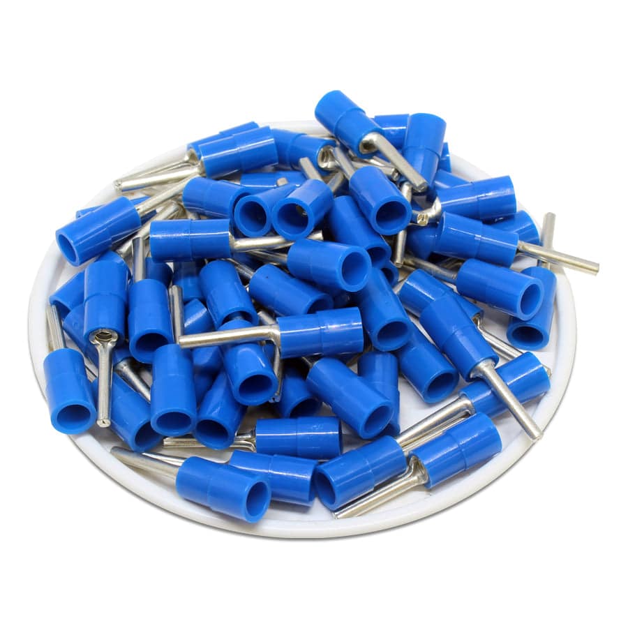 PTNYB2-13 - Nylon Insulated Pin Terminals - 16-14 AWG - Blue