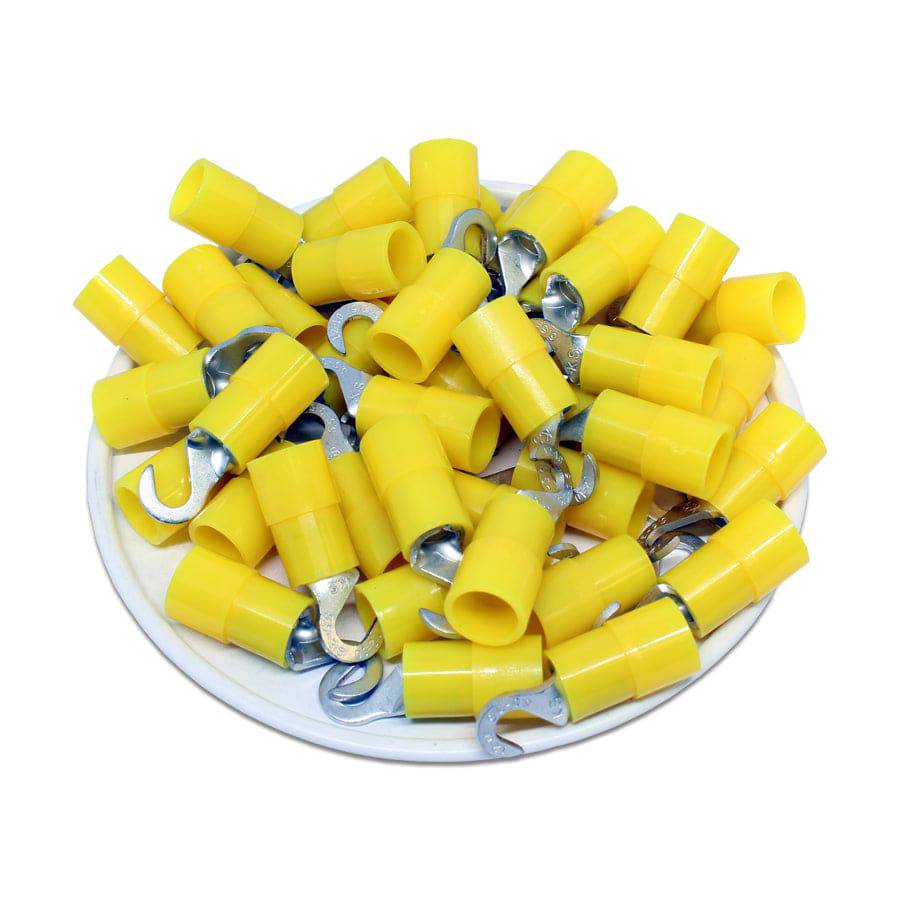 HNYB5-3.7 - Con aislamiento de nailon Hook Terminales - 12-10 AWG - Amarillo - 50/pack