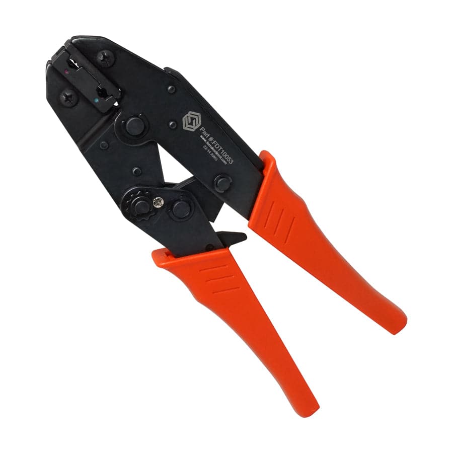 FDT10053 - 22 a 14 AWG Insulated Flag Terminal Herramienta de crimpado, Ratcheting, 1 pieza