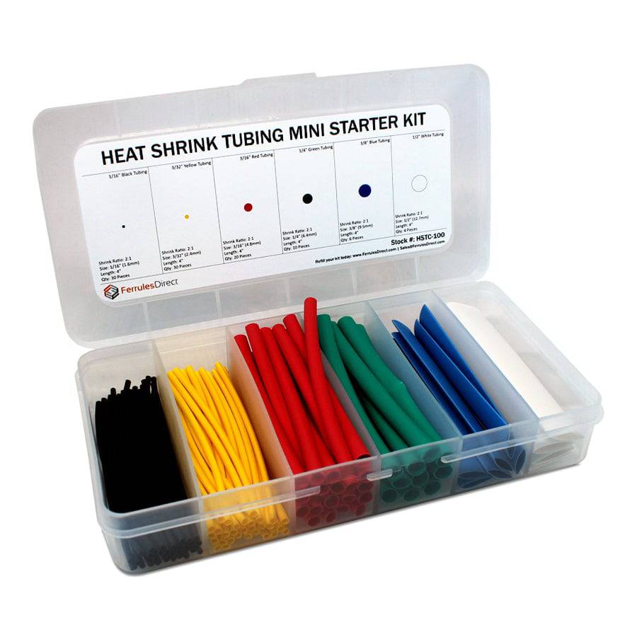 HSTC100 - 2:1 Tubo termorretráctil Mini Kit (Variety) - 1/16" a 1/2"