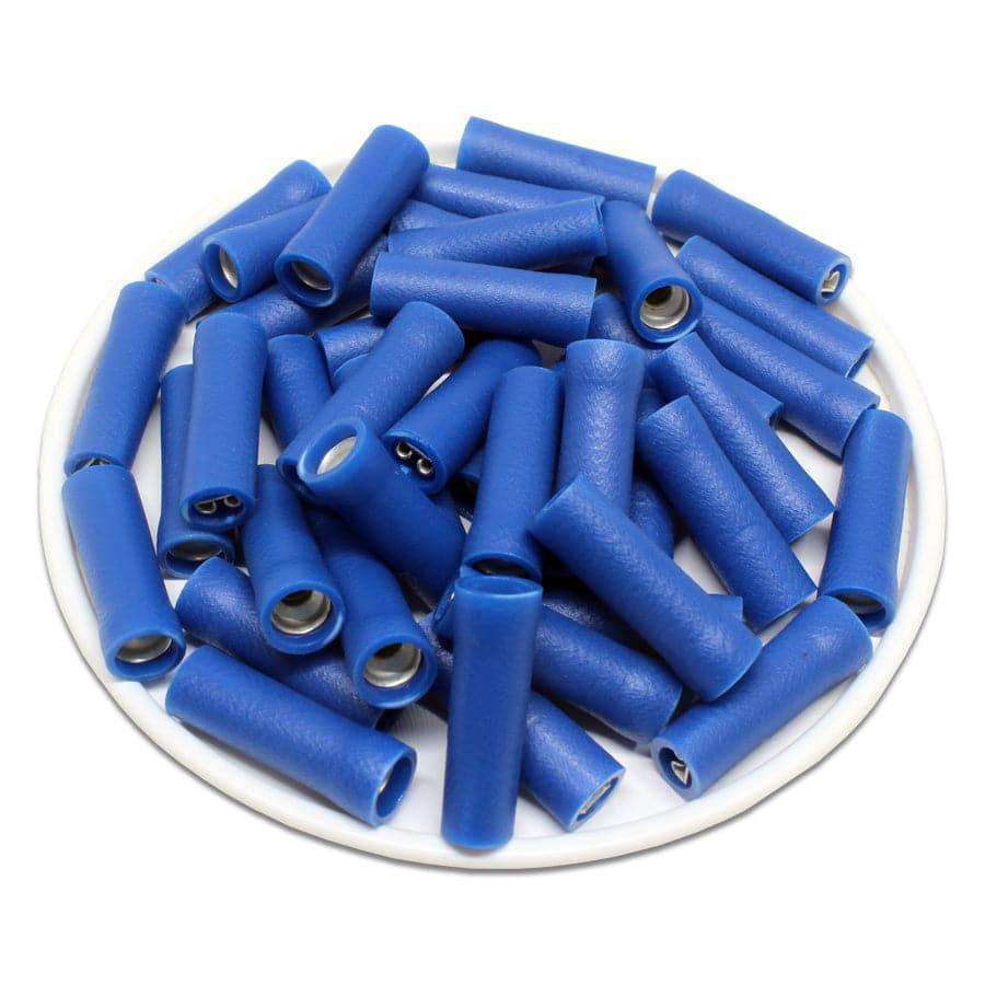 FDFD2-110(5) - Vinyl Totalmente aislados Double Crimp Terminales de desconexión rápida - 16-14 AWG - Female