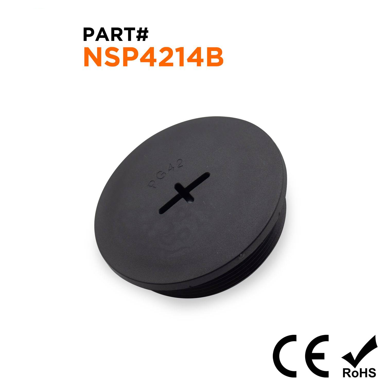 NSP4214B - PG42 De nailon Screw Plug - Negro