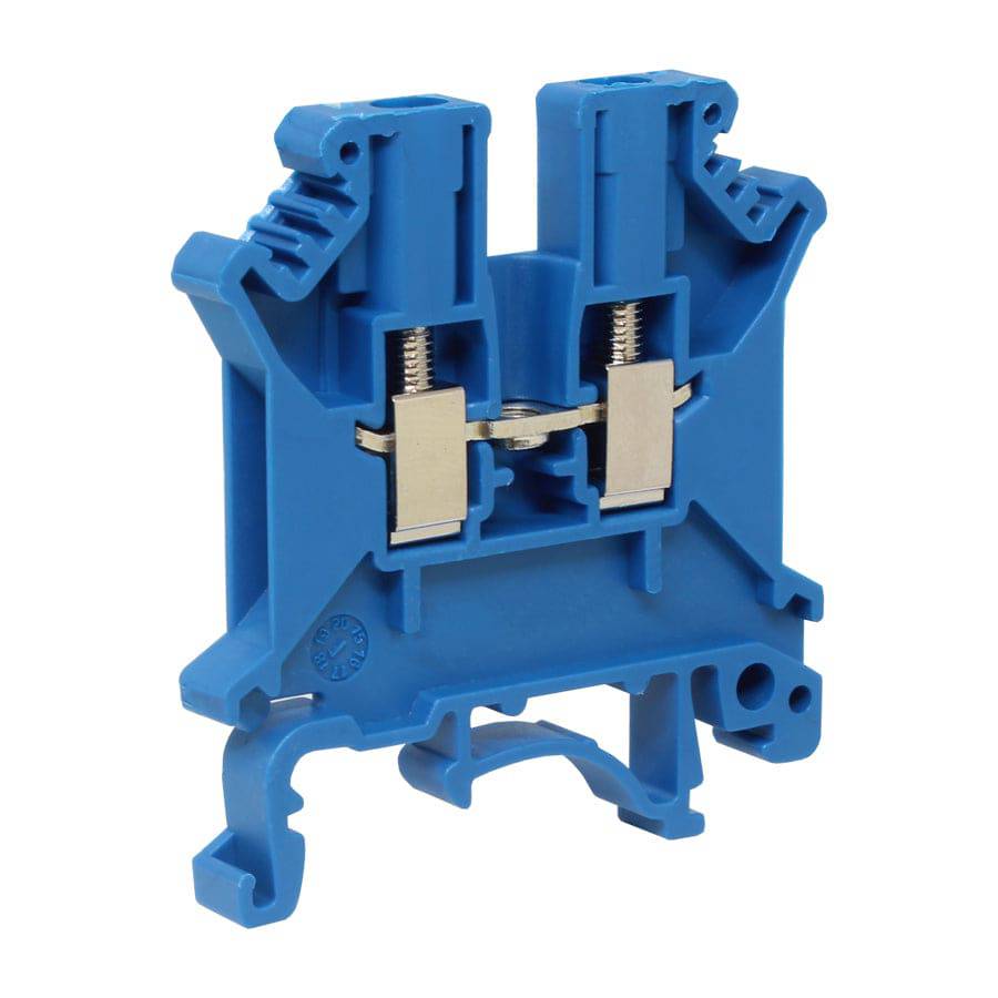 UKJ-2.5(BU) - 24 a 12 AWG Screw Clamp, Feed-Thru, Terminal Block, 800v, UL Approved, Gris
