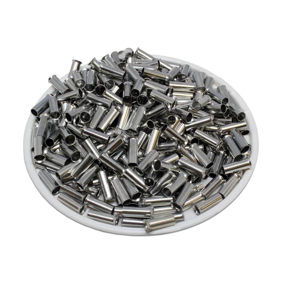 N25008 - 14AWG Sin aislamiento Punteras, 8mm Pin, UL Recognized, 1000 piezas