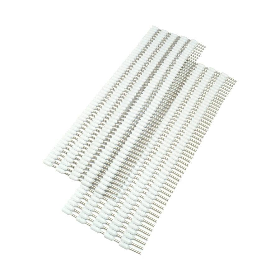 SD05008 - 22 AWG Strips de Insulated Punteras, 8mm Pin, Blanco, 500 piezas