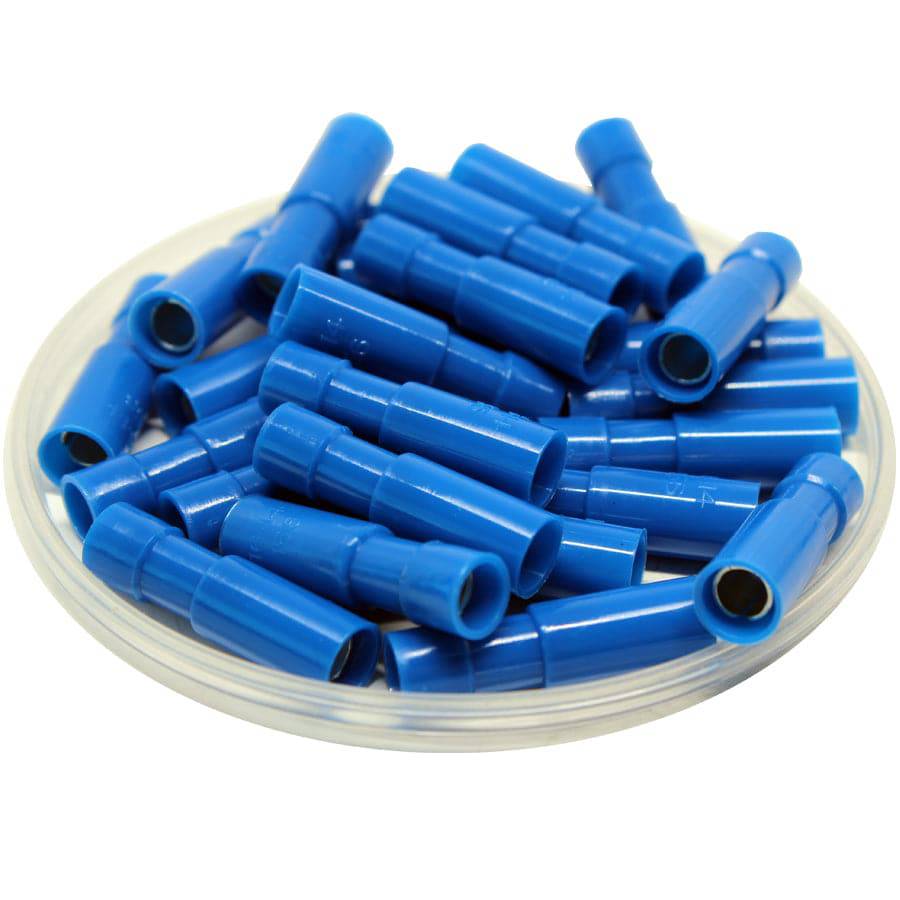 FRFNYD2-156 - 16 to 14 AWG Fully Insulated Bullet Connectors, Nylon, Female, Double Crimp, 100 Pieces