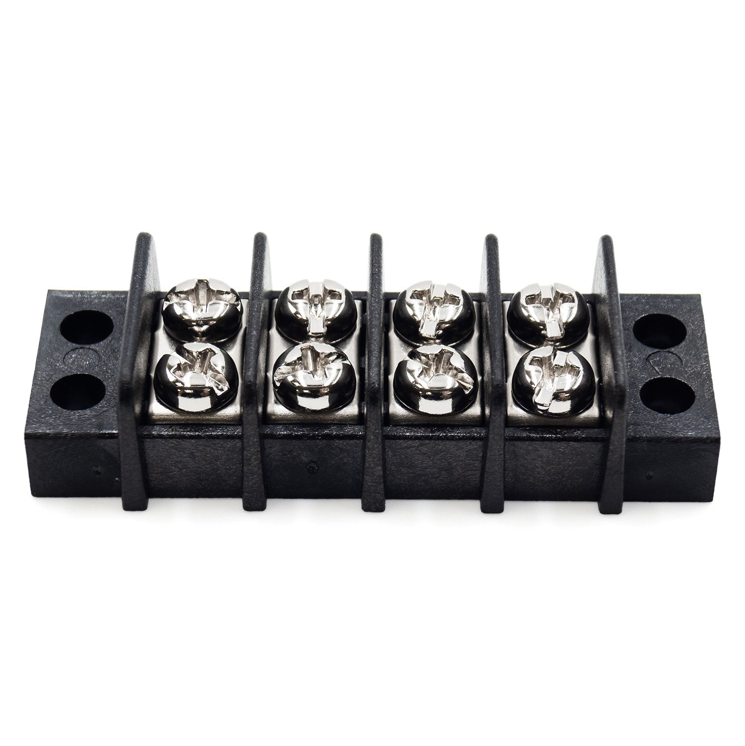 TB14-4P - Barrier Strip Terminal Block, Terminal Strip, 4 Pole, Double Row, 15A, 300V, UL Approved, 1 Piece