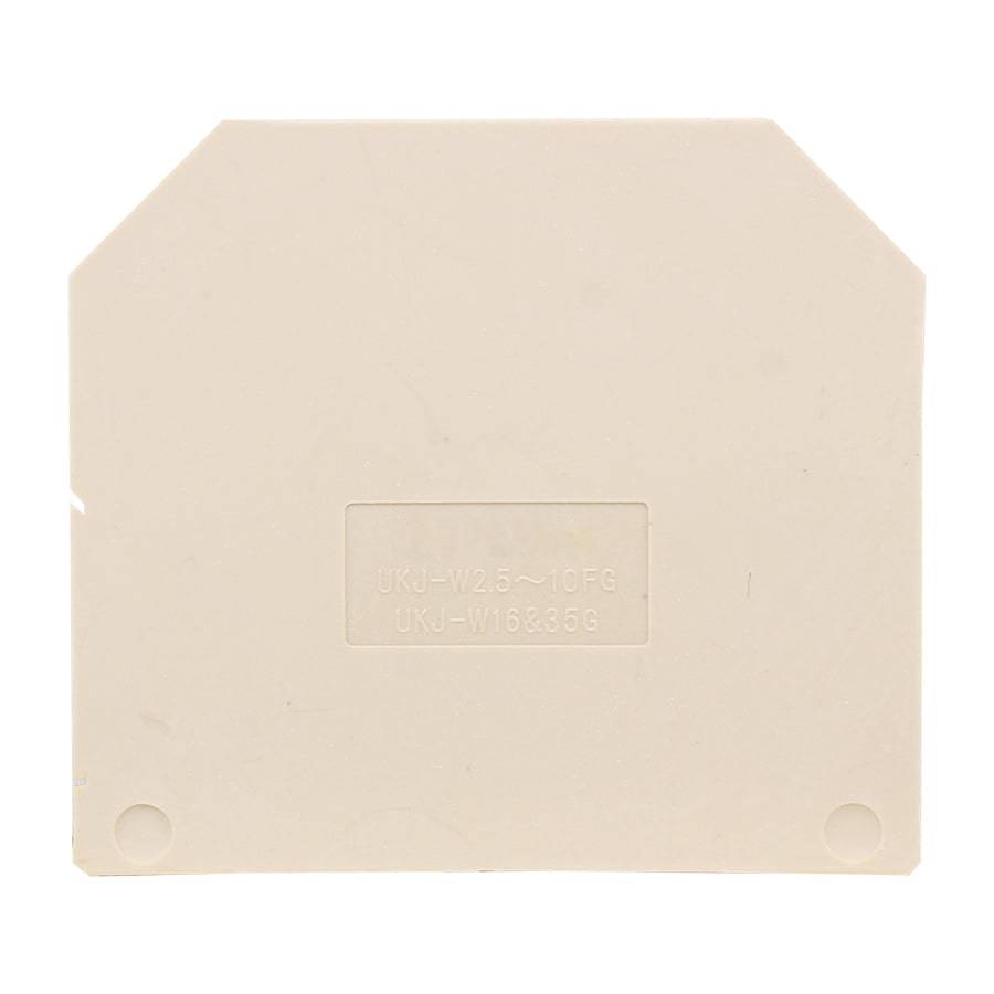 UKJ-W2.5-10FG(BG) - End Cover for Screw Clamp Terminal Block, Beige
