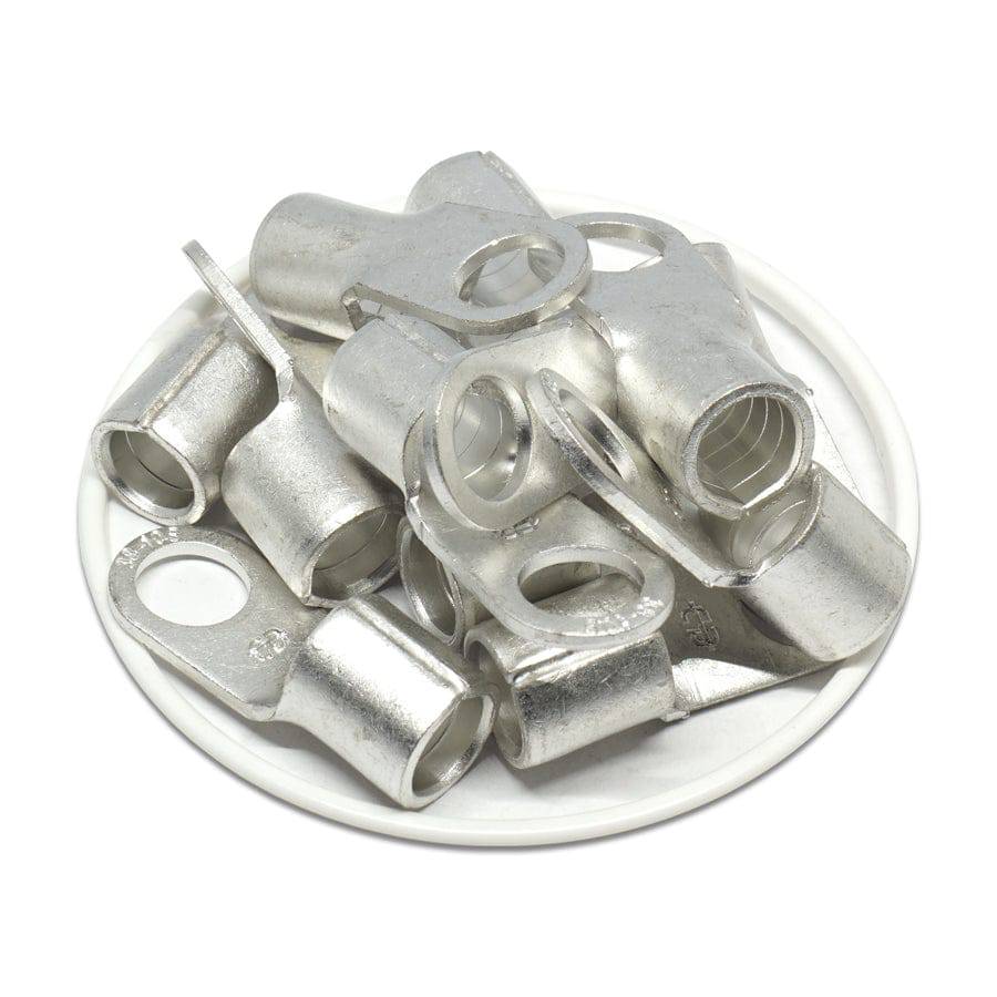 RNBS38-10 - 2 AWG Sin aislamiento Terminales de anillo, 3/8" Orificio, 25 piezas