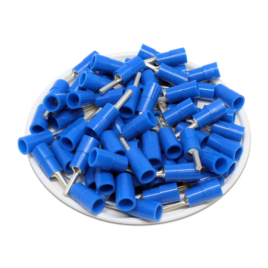PTNYB2-9 - Con aislamiento de nailon Terminales de pin - 16-14 AWG - Azul