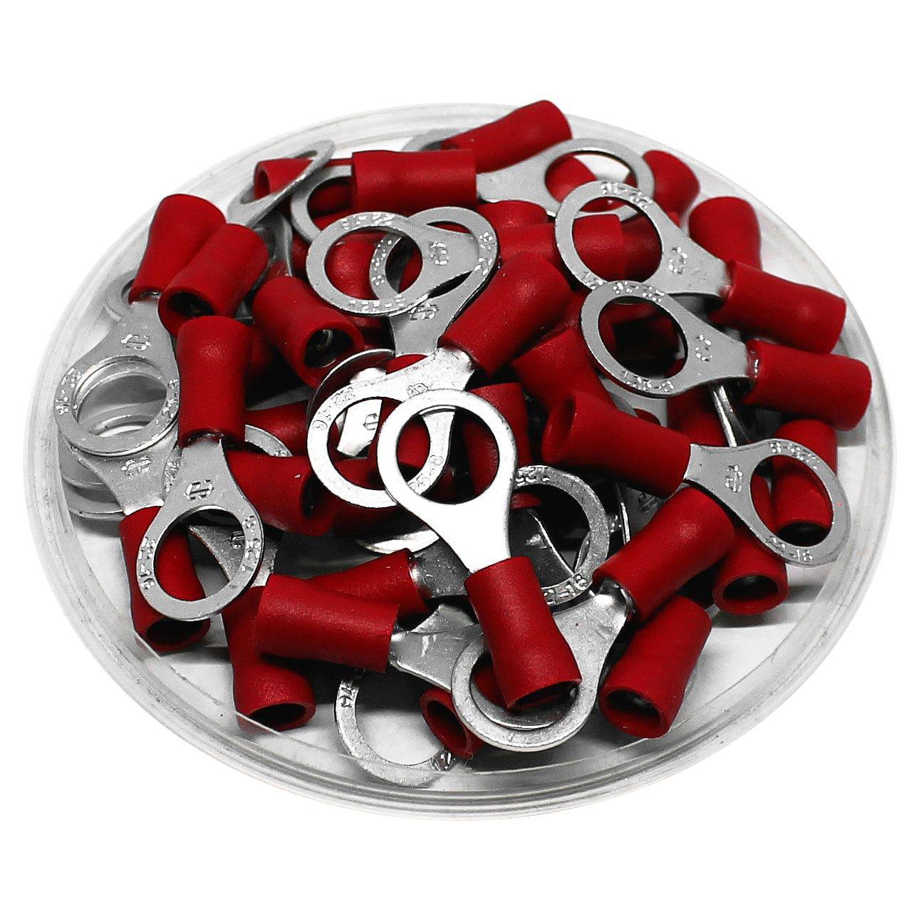 RD1-8 - Double Crimp Con aislamiento de vinilo Terminales de anillo - 22-16 AWG - 5/16" Orificio