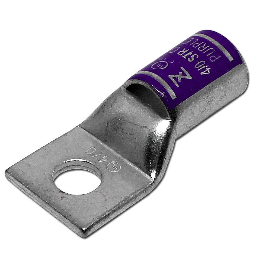 SB4038 - 4/0 AWG Compression Lug, Short Barrel, 3/8" Stud Size, 1 Piece