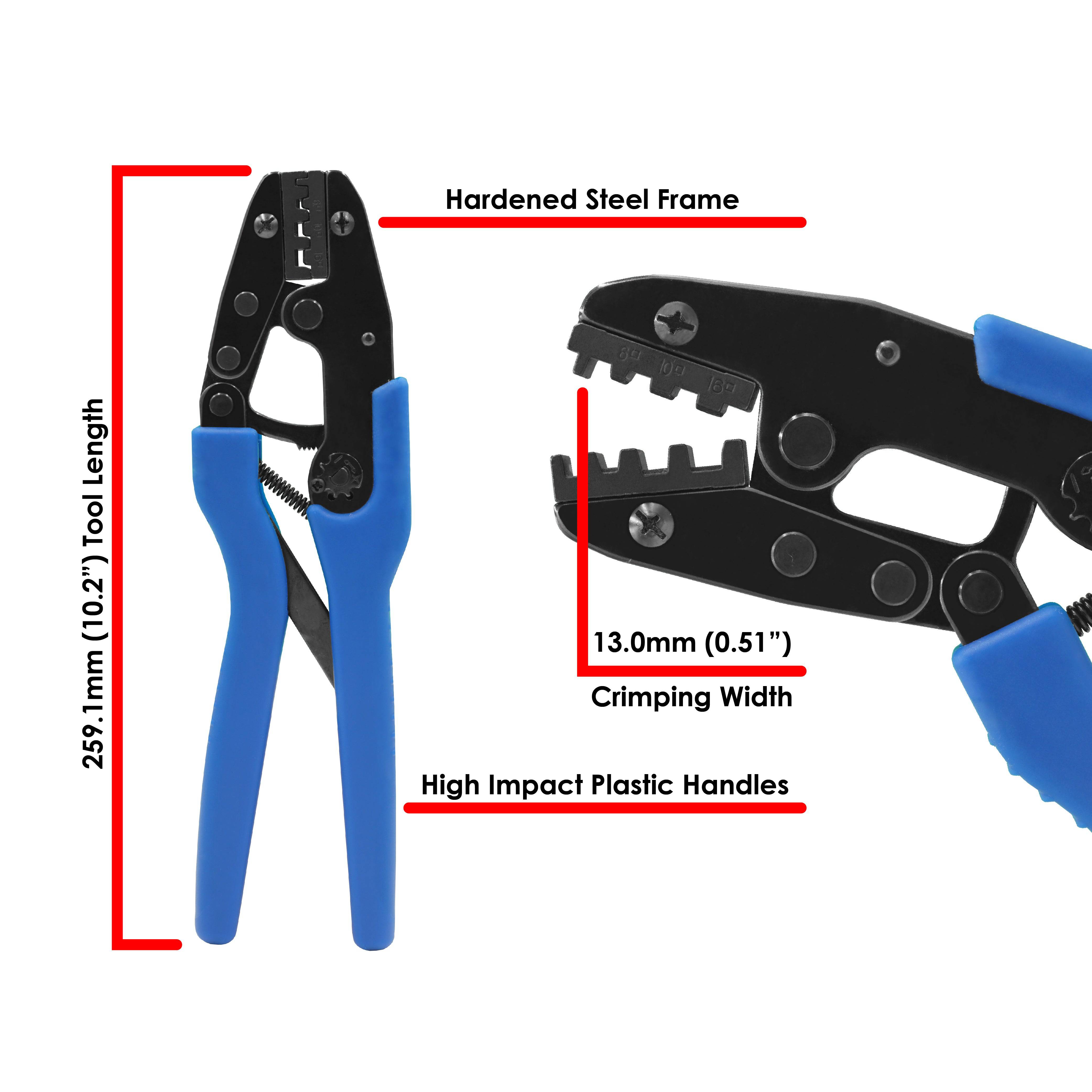 KST2000M - 10 to 6 AWG Wire Ferrules Crimping Tool, UL Recognized, Trapezoidal Crimp, 1 Piece