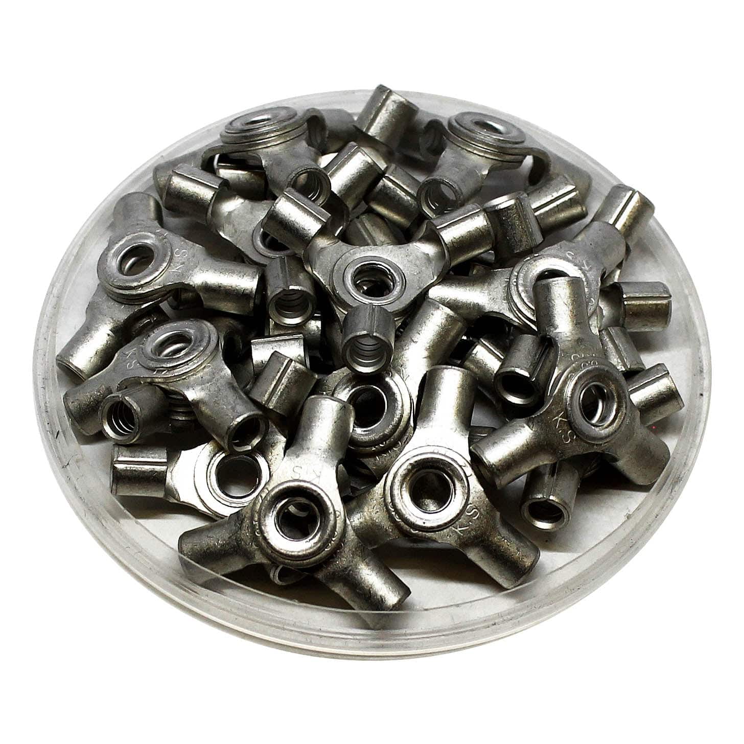 3WCN5 - 12 to 10 AWG Non Insulated 3 Way Ring Terminals, #8 Stud, UL Recognized, 10 Pieces