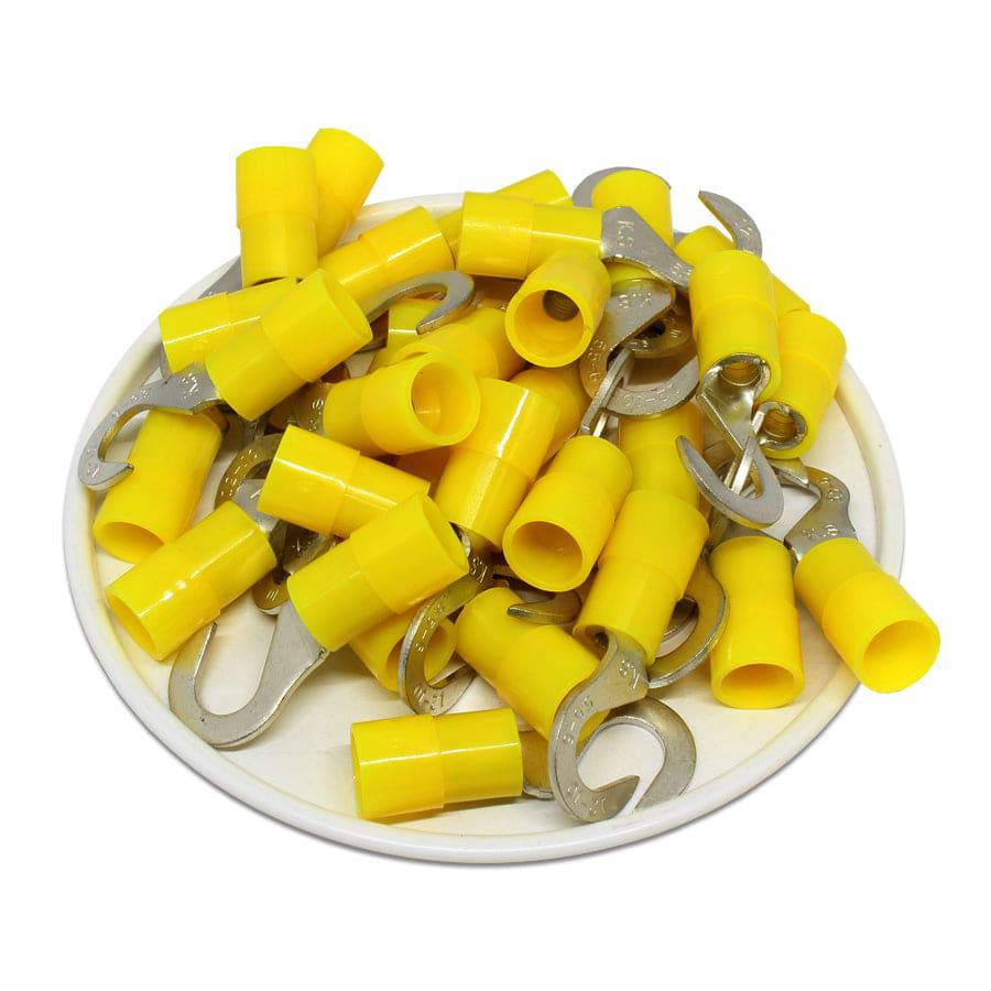 HNYB5-6 - Con aislamiento de nailon Hook Terminales - 12-10 AWG - Amarillo - 50/pack