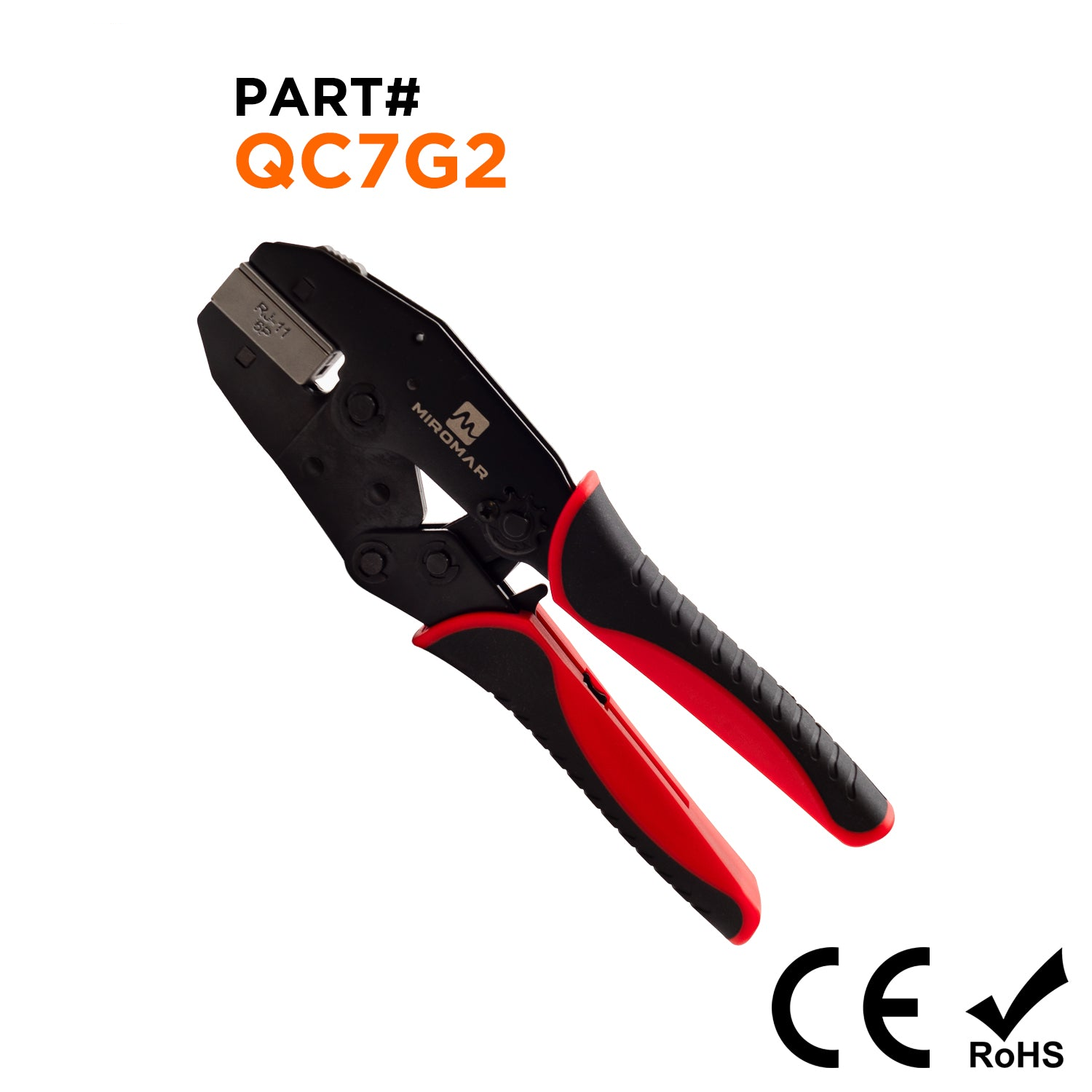 Quick-Change Tool & Die Set for 4P4C Connectors (6P2C, 6P4C/RJ11, 6P6C/RJ12 Plugs) - QC7G2