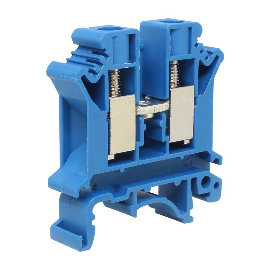 UKJ-10(BU) - 22 a 6 AWG Screw Clamp, Feed-Thru, Terminal Block, 800v, UL Approved, Azul