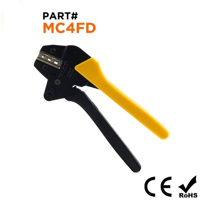 MC4FD - 14 a 10 AWG MC4 Solar Pins Ratchet Herramienta de crimpado, 1 pieza