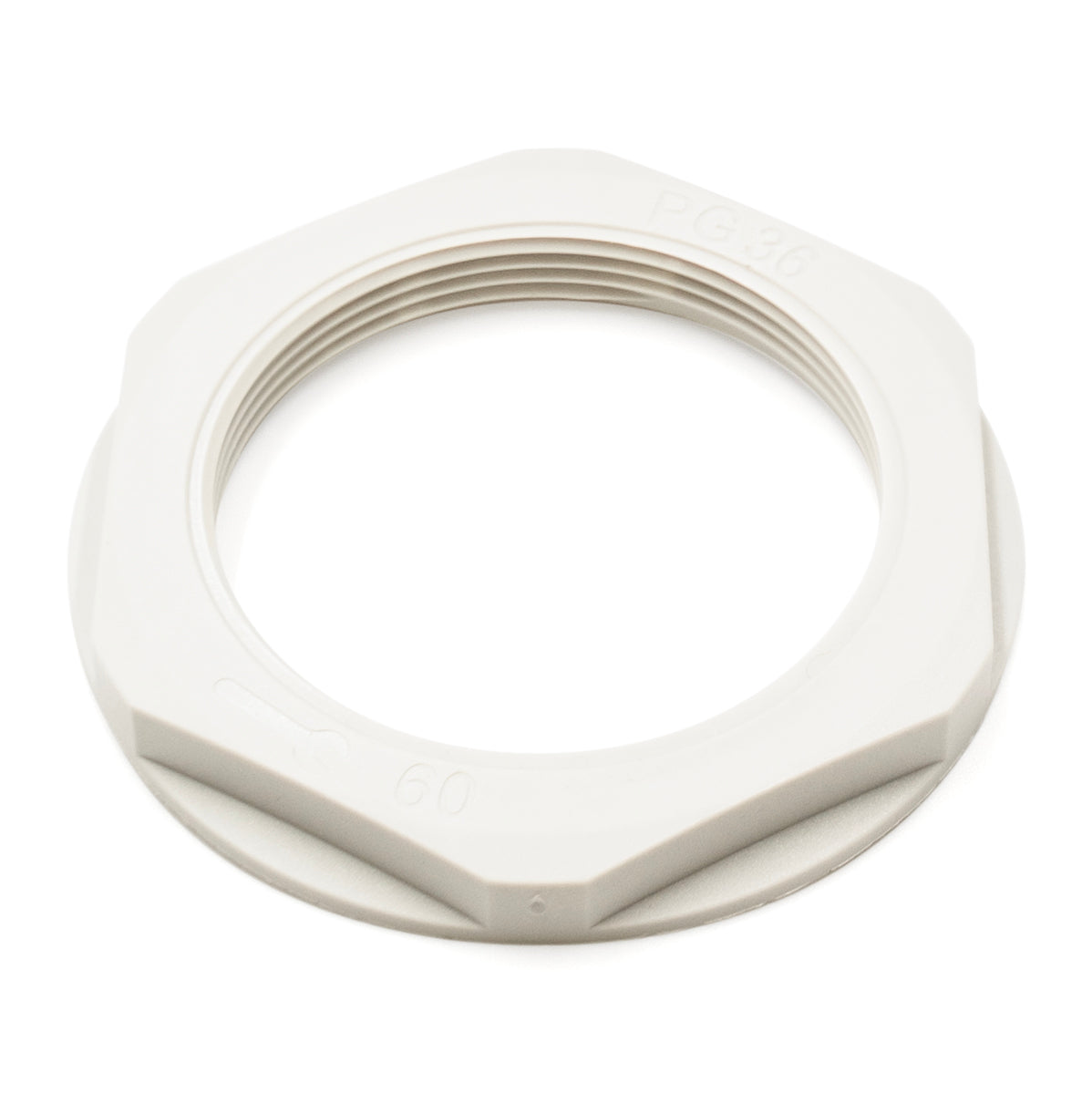 PG36 Rosca De nailon Lock Nut para PG Prensaestopas, Gris, UL Approved, 1 pieza - PG36GY-LN