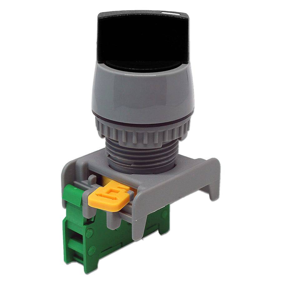 GCS22-1/O-BK - Twist Knob Switch - 1 Contact (1/O) - 2 Positions (0-1) - Negro