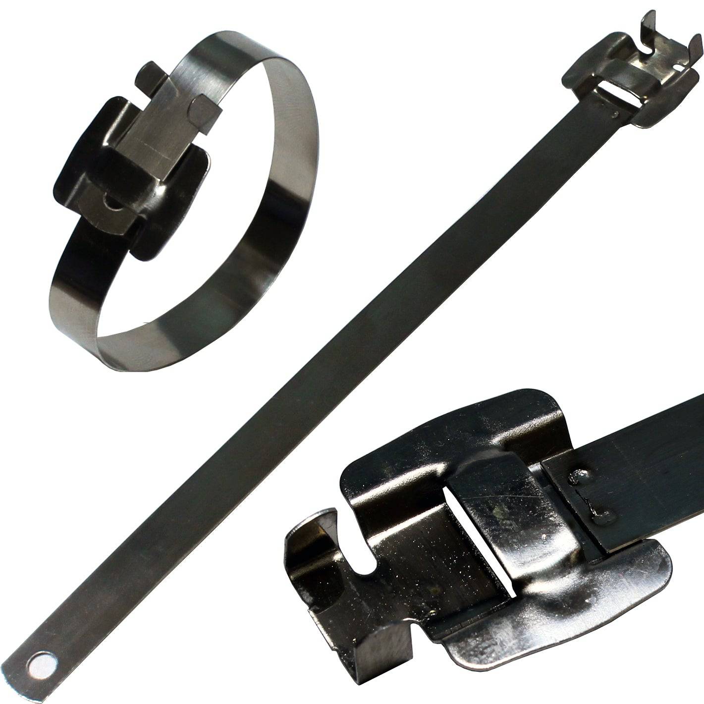 BTR10490 - 19-5/16" Heavy Duty Releasable Stainless Steel Cable Ties, 225lb Tensile Strength, 316 Grade, 25-Pack