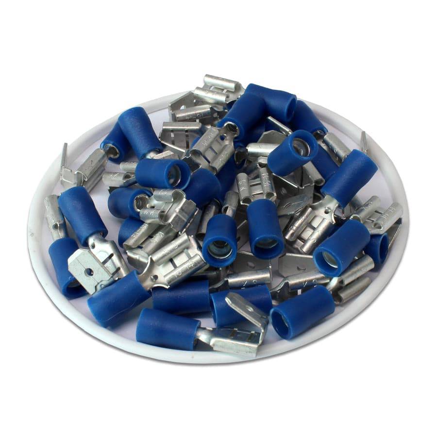 PBDD2-250 - 16 a 14 AWG Con aislamiento de vinilo Piggyback Terminales, Double Crimp, 100 piezas