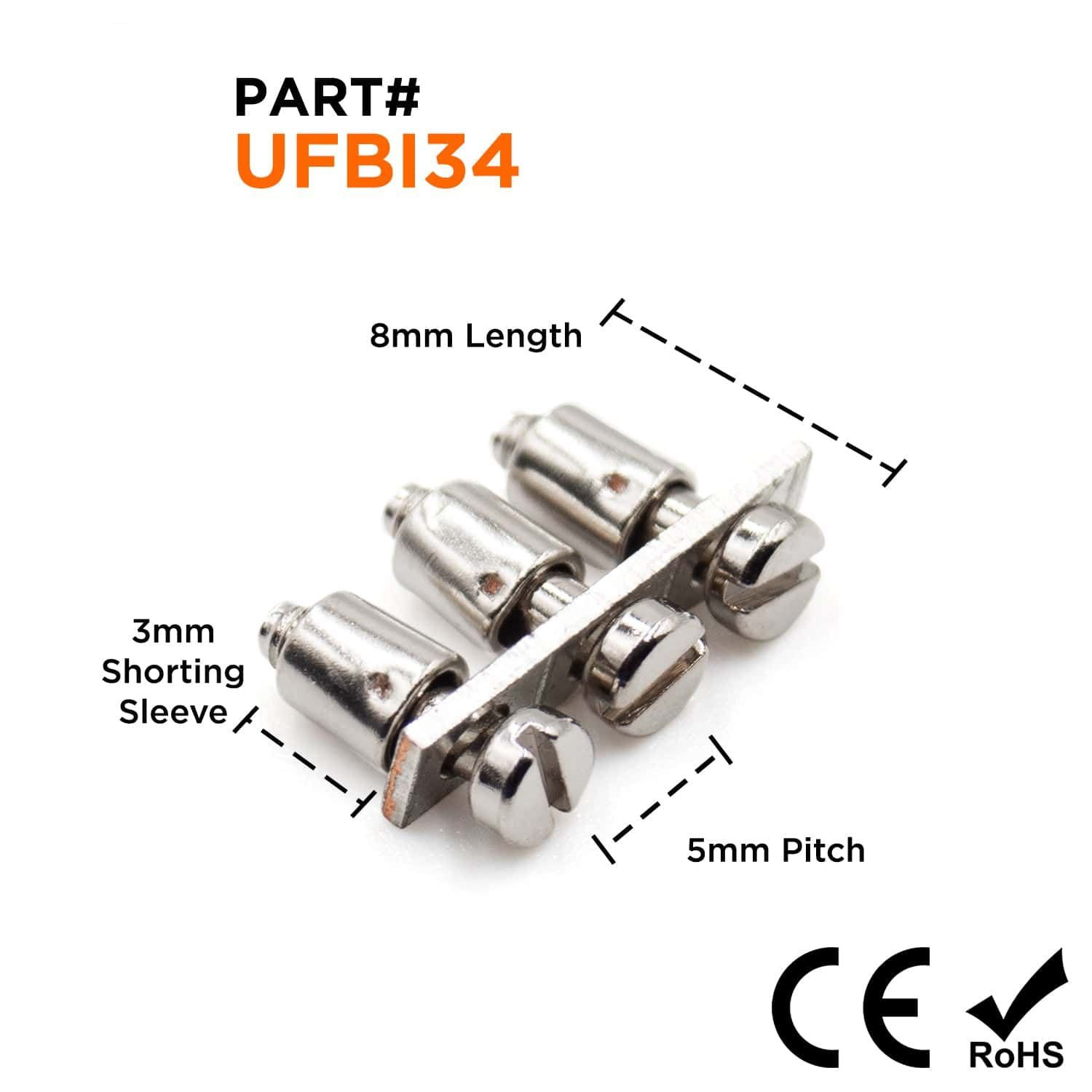 UFBI3-4 - Terminal Block Internal Jumper, 3 Positions, Screw Down