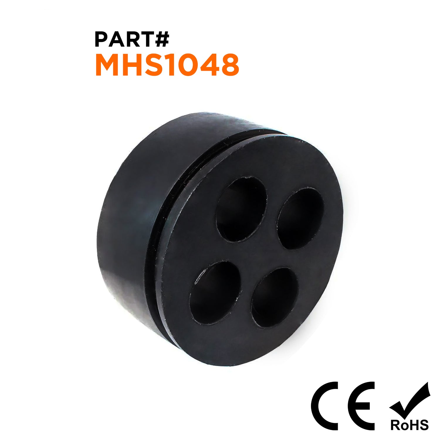 Multiple Hole Cable Gland Seals, Sizes: NPT1-1/2", PG36, M40, 4-Hole x 10mm, IP68 - MHS1048