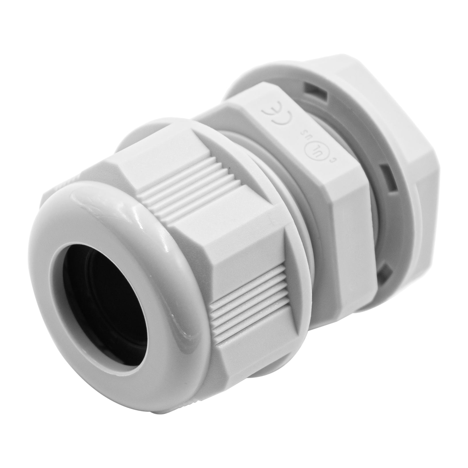 N12712GY - 1/2" NPT Thread Nylon Cable Gland, Gray, Range: 1/4" to 1/2", UL Listed, IP68, IP69K - 1 Piece