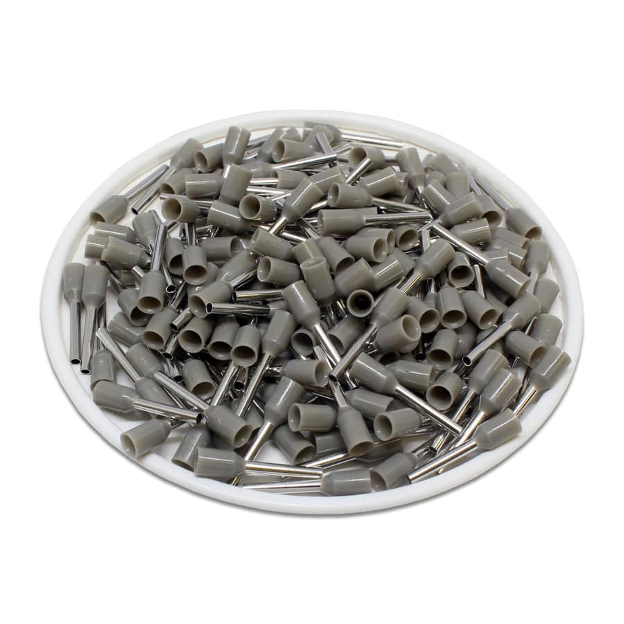 AD07510 - 20 & 18 AWG Insulated Punteras, 10mm Pin, Gris, UL Recognized, 500 piezas
