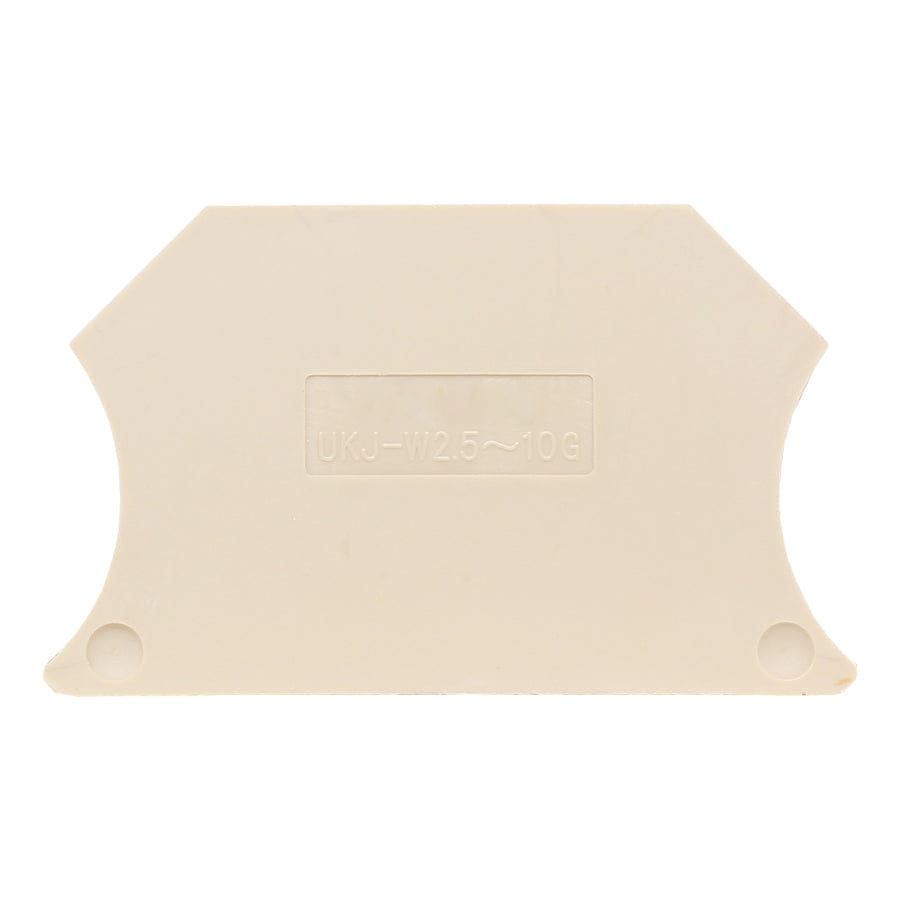 UKJ-W2.5-10G(BG) - End Cover for Screw Clamp Terminal Block, Beige