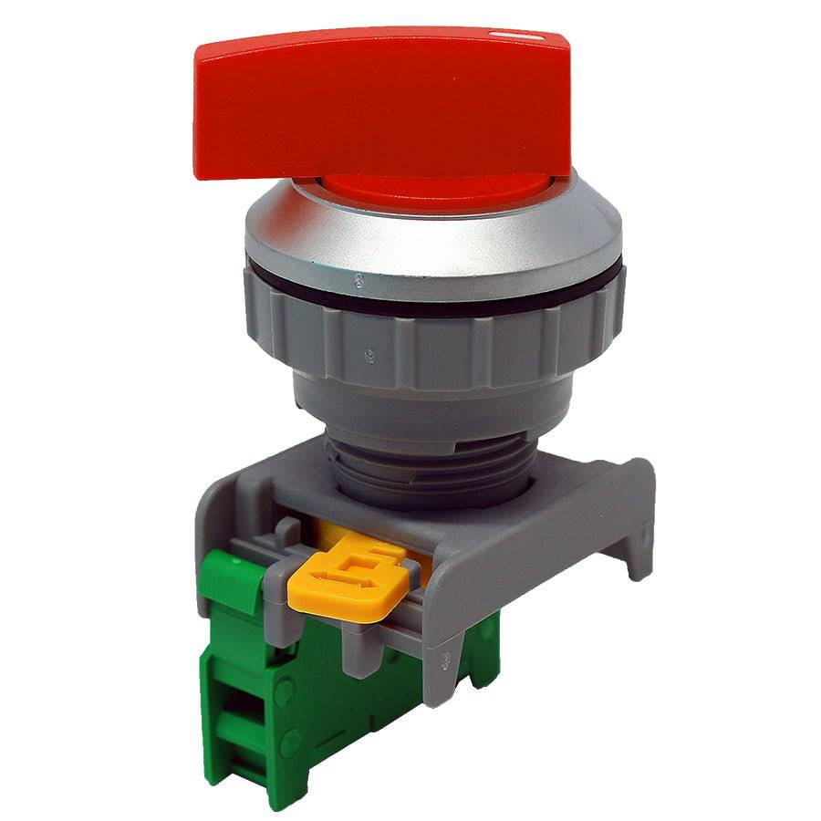 LSS30-1/O-RD - Long Knob Switch - 1 Contact (1/O) - 2 Positions (0-1) - Rojo