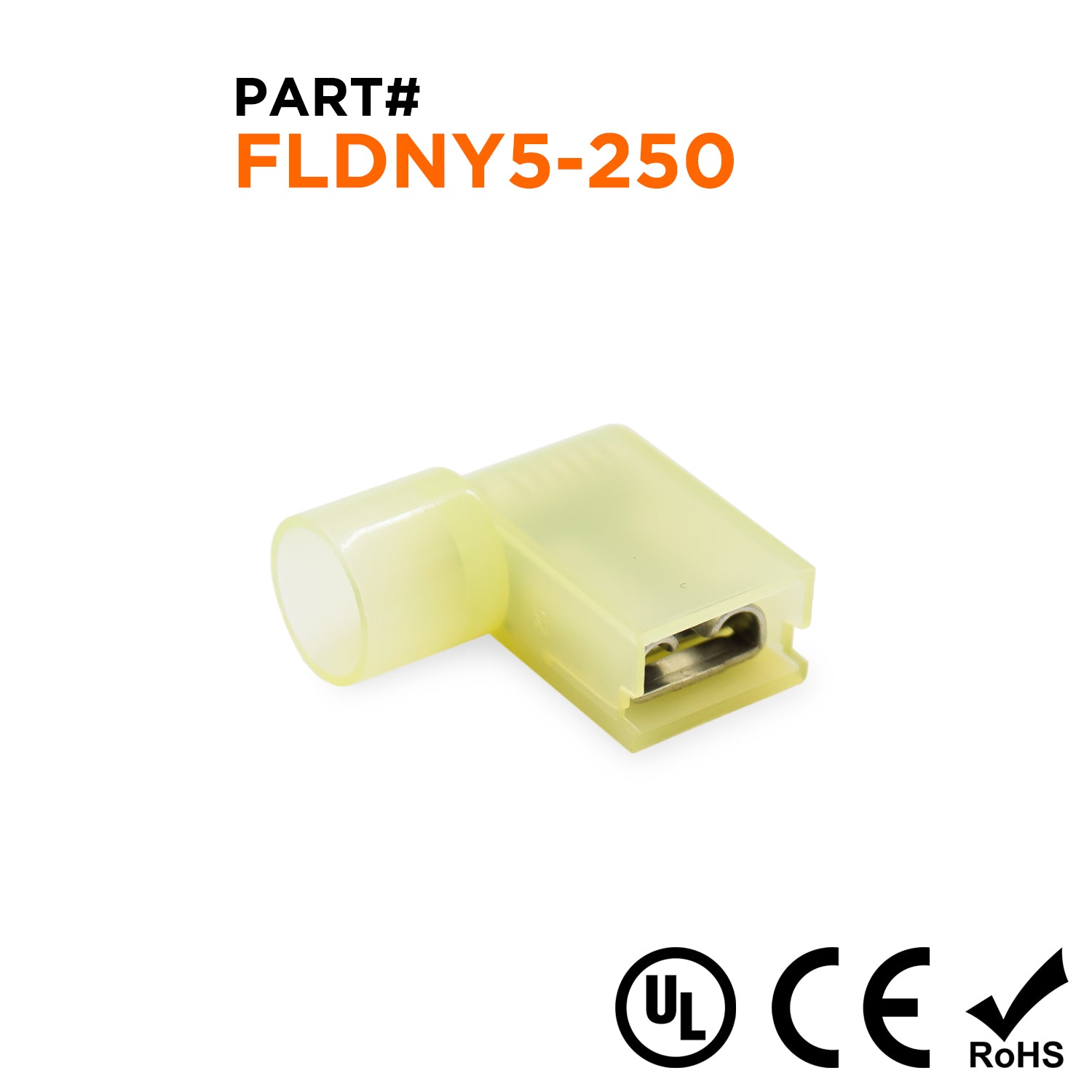 FLDNY5-250 - Nylon Insulated Flag Quick Disconnect - 12-10 AWG
