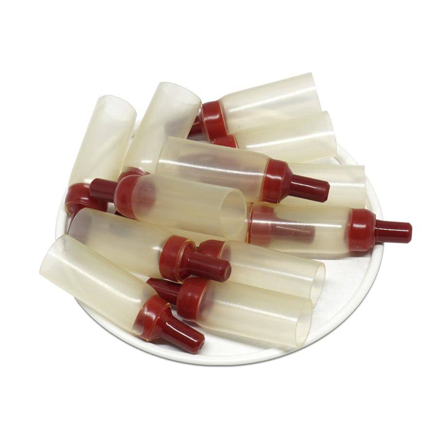 22 to 16 AWG Heat Shrinkable Multi-Wire Closed End Connectors, Red, Polyolefin, 25 Pieces - FDEC1
