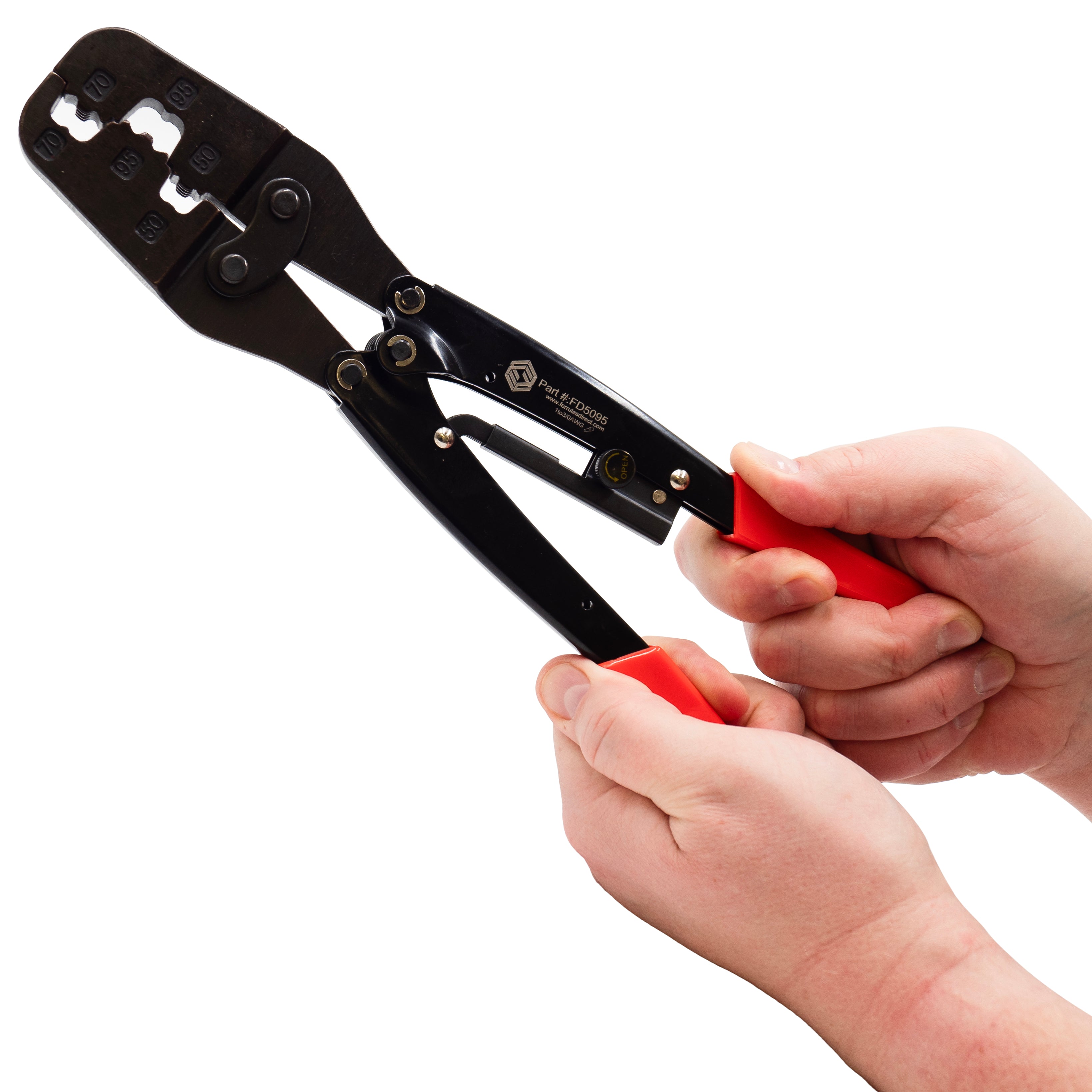 FD5095 - 1 AWG to 3/0 AWG Wire Ferrules Crimping Tool, Heavy Duty, XL Length, 1 Piece