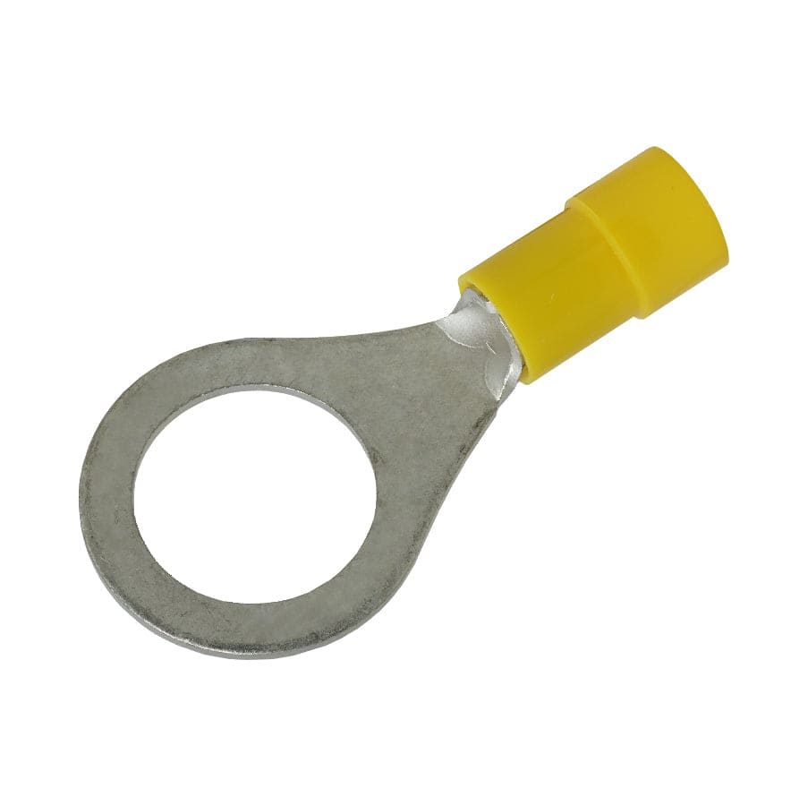 RVY5-12 - 12 a 10 AWG Molded PVC Con aislamiento de vinilo Terminales de anillo, Easy Entry, 1/2" Orificio, 50 piezas