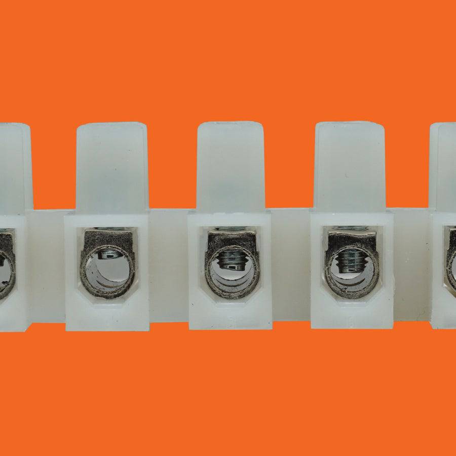 18 to 10 AWG Barrier Strip - 300v, 30A, 12 Poles, 10mm Pitch #GT1450B-10