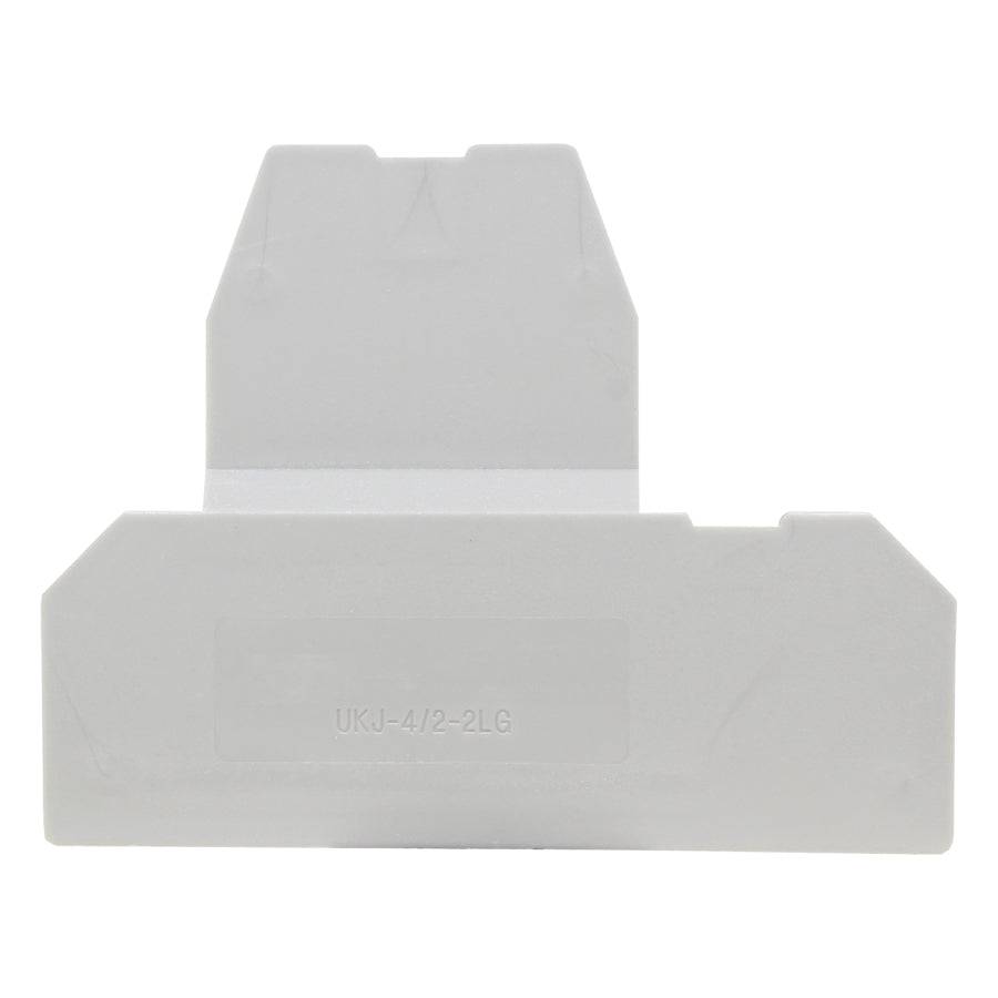 UKJ-4/2-2LG - End Cover para Screw Clamp Terminal Block, Gris