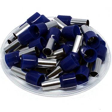 AD130012 - 6 AWG (Small Diameter) Insulated Punteras, 12mm Pin, Azul, 100 piezas