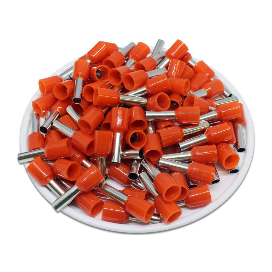 AT40009 - 12 AWG Insulated Punteras, 9mm Pin, Naranja, UL Recognized, 500 piezas