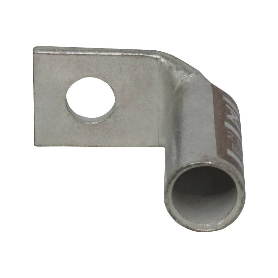 LBF214 - 90 Degree Barril largo Terminal de compresión - 2AWG - 1/4" Orificio, 1 pieza