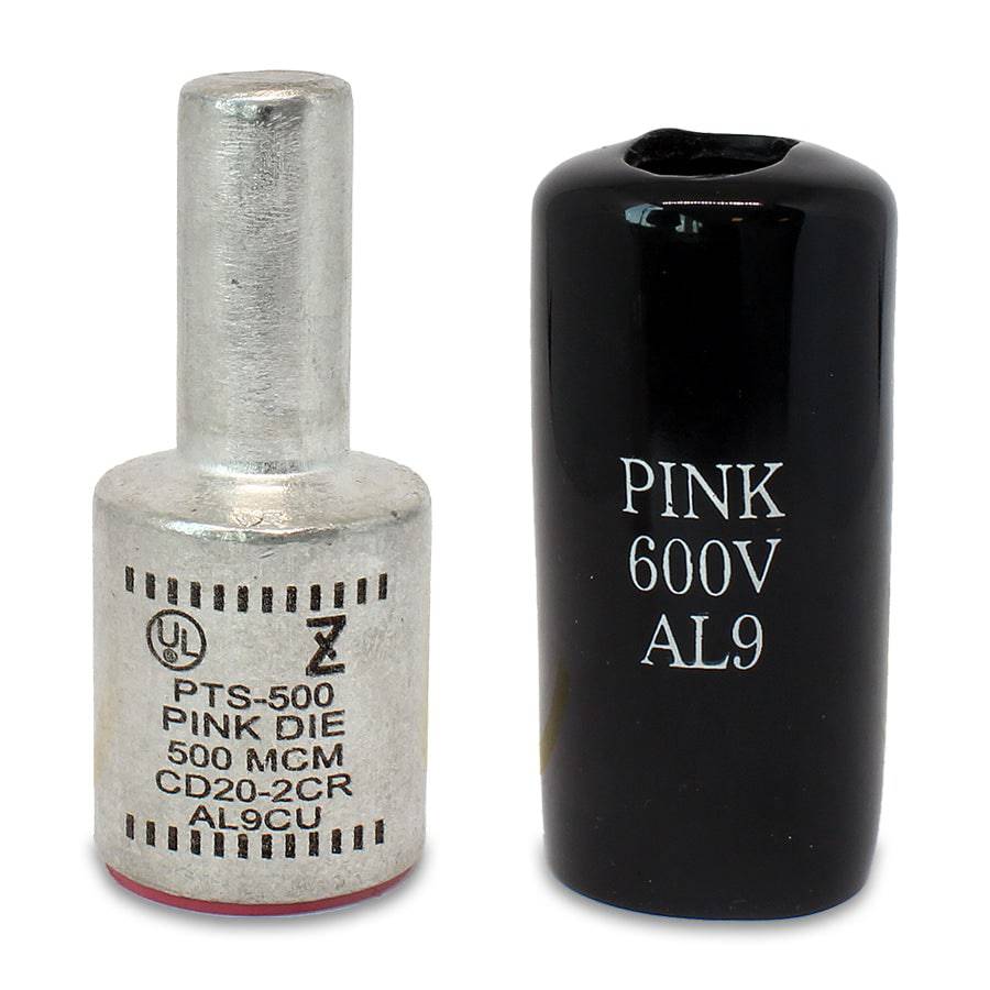 ZPTS500 - 500 MCM Aluminum Compression Pin Adapter, Pink, 1 pieza