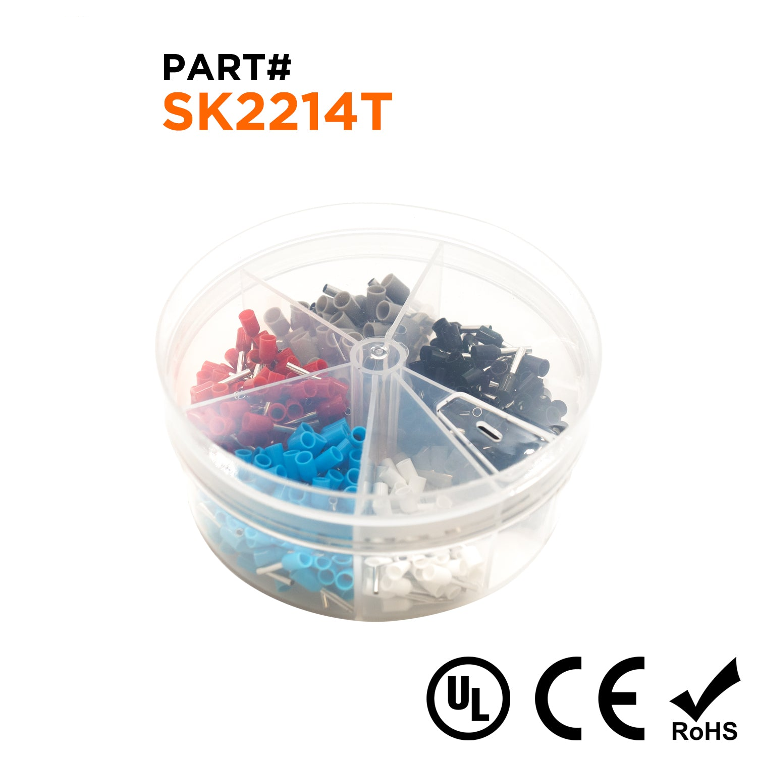 SK2214T - 22 a 14 AWG Single Insulated Punteras Mini Kit, 400 piezas, Series T, 1 Kit